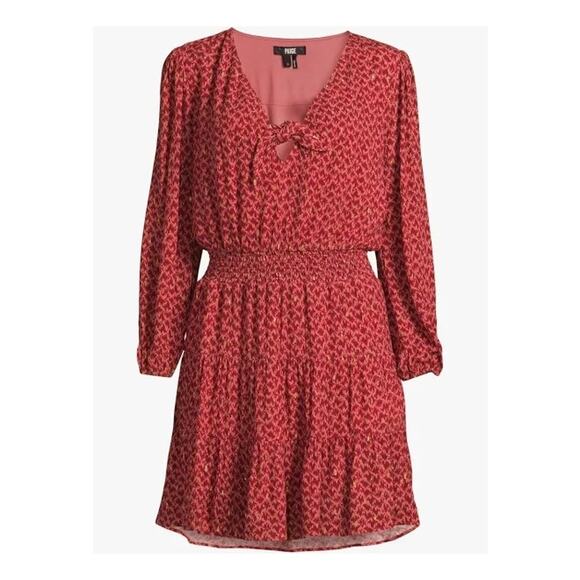 PAIGE Sandee Mini Day to Night Dress in Papaya Multi S - Picture 1 of 10